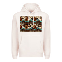 Pale Pink Longhorn Cow Pattern Premium Hoodie - CowhideDigitalArt