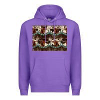 Purple Longhorn Cow Pattern Premium Hoodie - CowhideDigitalArt