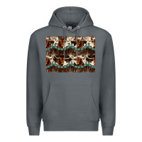 Rock Longhorn Cow Pattern Premium Hoodie - CowhideDigitalArt