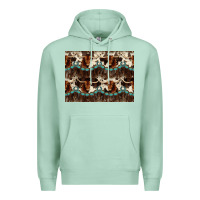 Seafoam Longhorn Cow Pattern Premium Hoodie - CowhideDigitalArt