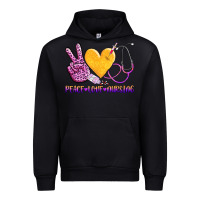 Black peace love nursing Urban Hoodie - AdoDesignShop