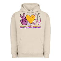 Pigment French Oak peace love nursing Urban Hoodie - AdoDesignShop