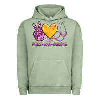 Pigment Oil Green peace love nursing Urban Hoodie - AdoDesignShop