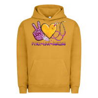 Pigment Peanut Butter peace love nursing Urban Hoodie - AdoDesignShop