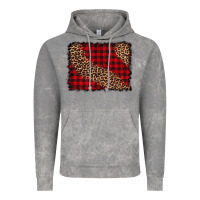 Cloud Rock leopard buffalo plaid background Vintage Hoodie - CowCowDesign