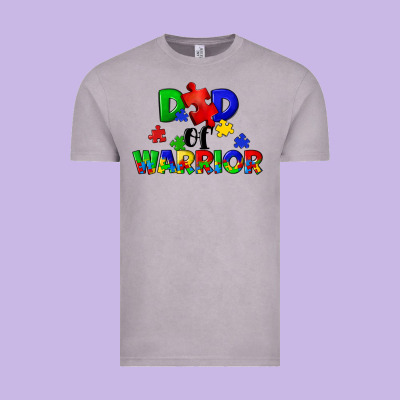 Dad Of Warrior Vintage Tee Designed By Cowgirlartshop