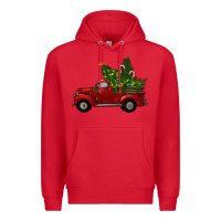 Red Christmas Trees With Truck Premium Hoodie - RanaPortraitStore