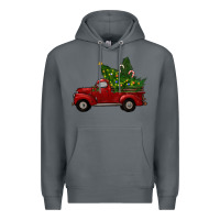 Rock Christmas Trees With Truck Premium Hoodie - RanaPortraitStore