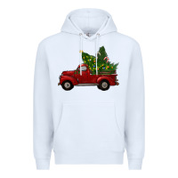 White Christmas Trees With Truck Premium Hoodie - RanaPortraitStore