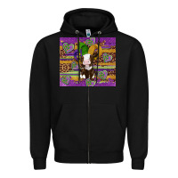 Black mardi gras cow Zipper Hoodie - Artiststas