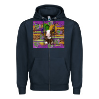 Navy mardi gras cow Zipper Hoodie - Artiststas