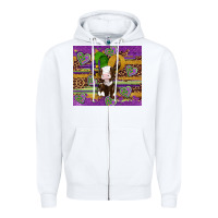 White mardi gras cow Zipper Hoodie - Artiststas