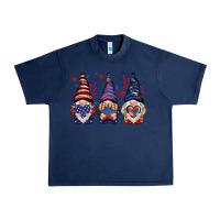 Navy 4th Of July gnomies with stars Urban Heavy Tee - HowdyJamesFarm