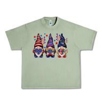 Oil Green 4th Of July gnomies with stars Urban Heavy Tee - HowdyJamesFarm