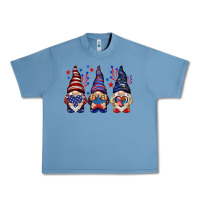 Pebble Blue 4th Of July gnomies with stars Urban Heavy Tee - HowdyJamesFarm