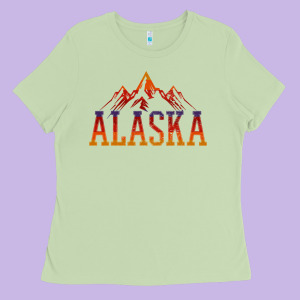 Alaska Vintage Ladies Tee Designed By Longcreatives