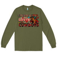 Army Green Never stop lovin cowboys Long Sleeve Tee - FaDigitalArtStudio