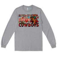 Heather Grey Never stop lovin cowboys Long Sleeve Tee - FaDigitalArtStudio