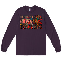 Plum Never stop lovin cowboys Long Sleeve Tee - FaDigitalArtStudio
