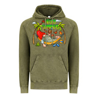 Vintage Olive Hello Summer Vintage Hoodie - CowCowDesign