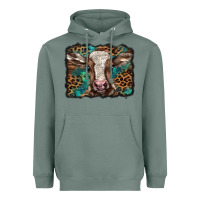Sage Christmas background baby calf Heavyweight Hoodie - BarkalooDesign