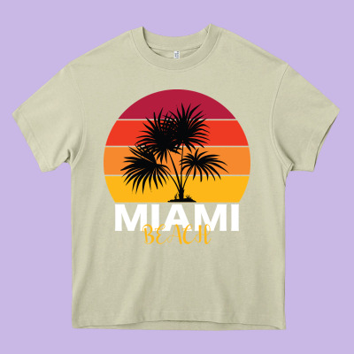 Miami Beach Heavy Core Tee Designed By Bettercallsaul