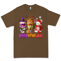 Cacao Happy Hallothanksmas wine glass and coffee Premium Tee - NancyCooperArtShop