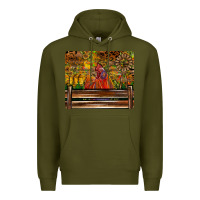 Army Green Farm Life Rooster Premium Hoodie - CowhideDigitalArt