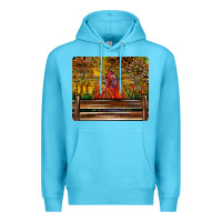Ocean Blue Farm Life Rooster Premium Hoodie - CowhideDigitalArt