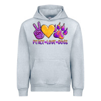 Heather Grey peace love dogs Urban Hoodie - AdoDesignShop