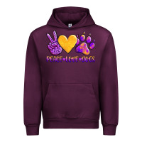 Mauve Wine peace love dogs Urban Hoodie - AdoDesignShop
