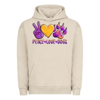 Pigment French Oak peace love dogs Urban Hoodie - AdoDesignShop