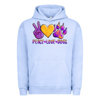 Pigment Grape Ice peace love dogs Urban Hoodie - AdoDesignShop