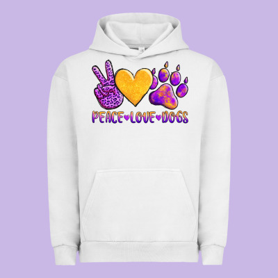 Peace Love Dogs Urban Hoodie Designed By Adodesignshop