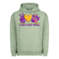 Pigment Oil Green peace love dogs Urban Hoodie - AdoDesignShop