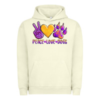 Pigment Pistachio peace love dogs Urban Hoodie - AdoDesignShop