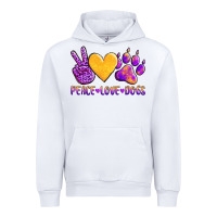 White peace love dogs Urban Hoodie - AdoDesignShop