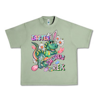 Oil Green Easter Saurus Rex Easter Day Urban Heavy Tee - CowGirlArtShop