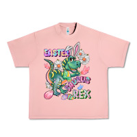 Salmon Easter Saurus Rex Easter Day Urban Heavy Tee - CowGirlArtShop