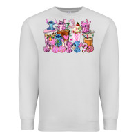 Dove Grey stitch and lilo pink christmas coffee cups Premium Sweatshirt - AdoDesignShop