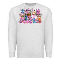 Oatmeal Heather stitch and lilo pink christmas coffee cups Premium Sweatshirt - AdoDesignShop