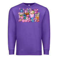 Purple stitch and lilo pink christmas coffee cups Premium Sweatshirt - AdoDesignShop