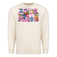 Sandshell stitch and lilo pink christmas coffee cups Premium Sweatshirt - AdoDesignShop