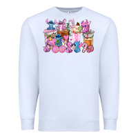 White stitch and lilo pink christmas coffee cups Premium Sweatshirt - AdoDesignShop
