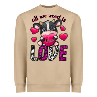Mushroom All We Need İs Moo Love Heavyweight Sweatshirt - SublimationCraftShop