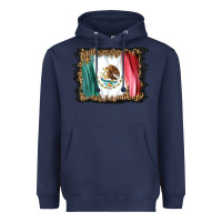 Navy distressed mexico flag Heavyweight Hoodie - BarkalooDesign