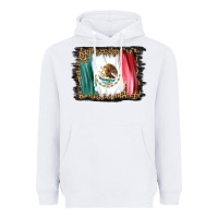 White distressed mexico flag Heavyweight Hoodie - BarkalooDesign