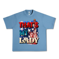 Pebble Blue Thats my lady 4th of july Urban Heavy Tee - CowGirlArtShop