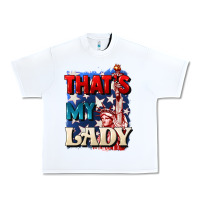 White Thats my lady 4th of july Urban Heavy Tee - CowGirlArtShop