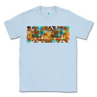 Dusty Blue Thanksgiving Turkey Truck Classic Tee - Artiststas